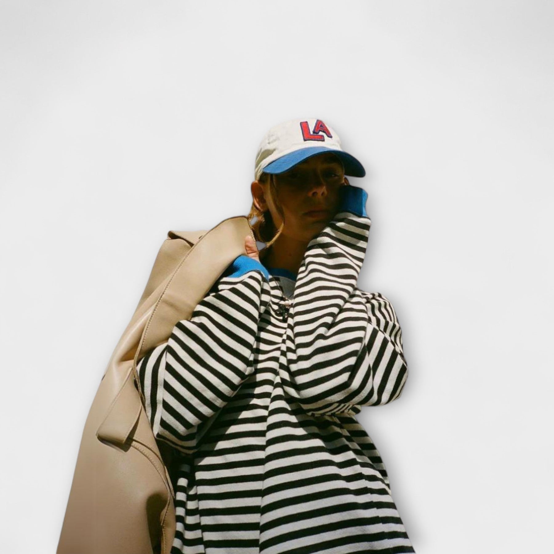 Sanna | Randig oversized stickad tröja